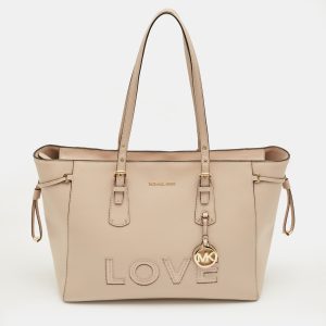 Michael Kors Pink Leather Large Voyager Shopper Tote, Tote Handbags - Luxury Closet