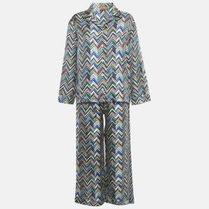 Missoni Multicolor Zig -Zag Silk Pajama Set M, Suits - Luxury Closet