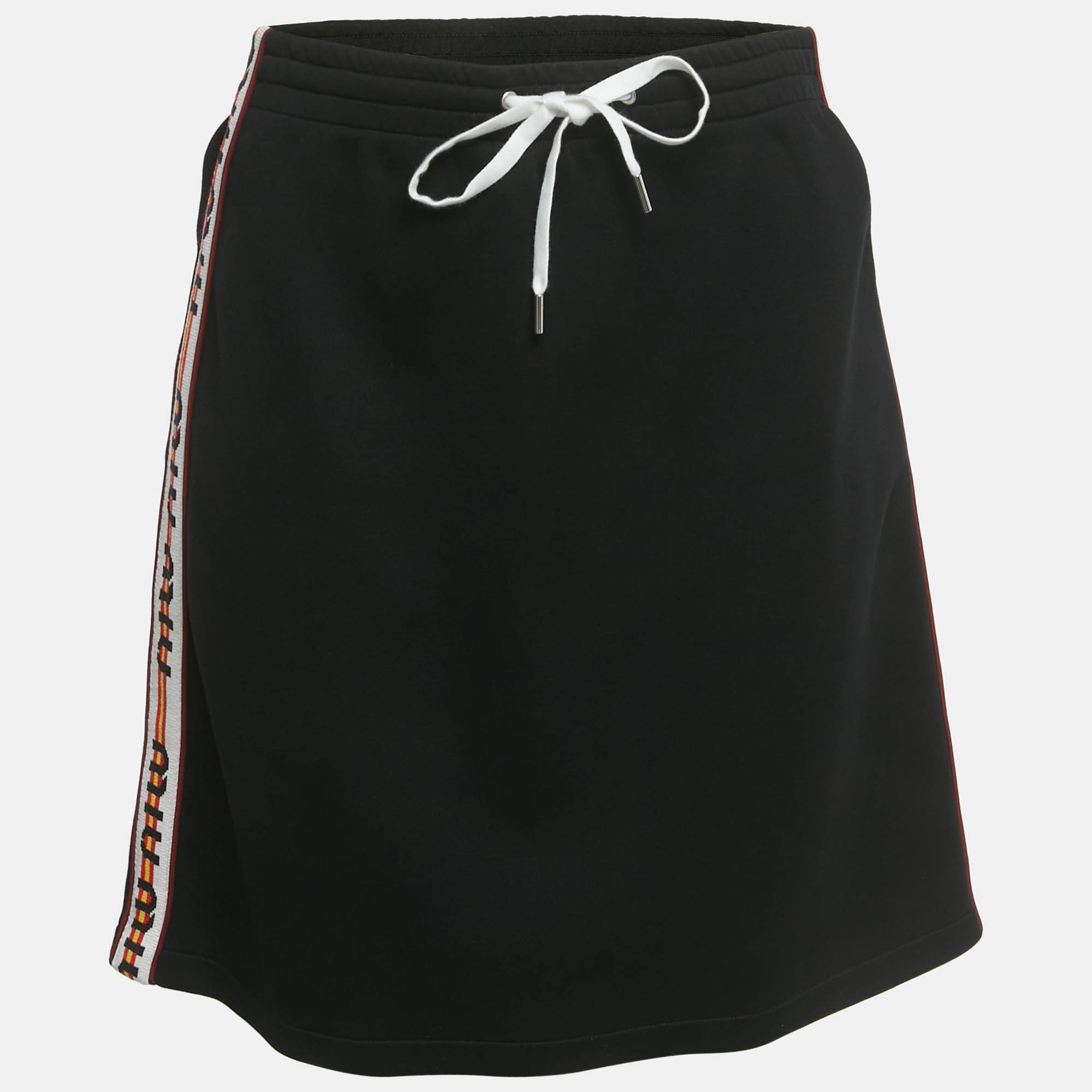 Miu Miu Black Logo Side Stripe Jersey Mini Skirt L, Shorts - Luxury Closet