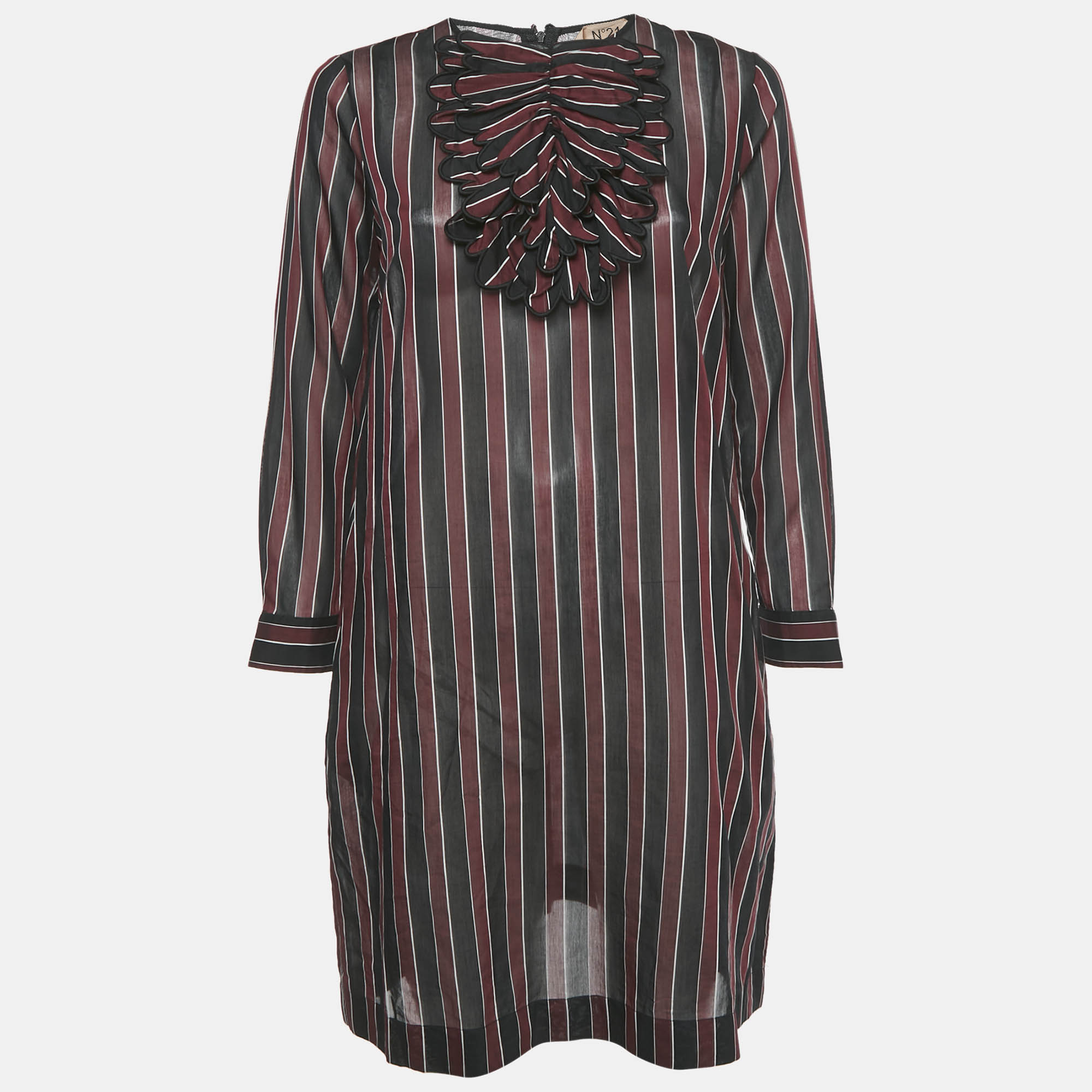 N°21 Striped Cotton Ruffled Alma Dress M, Dresses - Luxury Closet