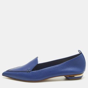 Nicholas Kirkwood Beya Size 40.5 Blue Leather Loafers, Loafers & Slip-Ons - Luxury Closet