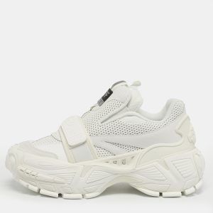 Off-White White Perforated Leather and Mesh Glove Sneakers Size 39, Athletic Shoes & Sneakers - Luxury Closet