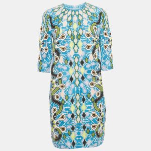 Peter Pilotto Blue Printed Crepe Cube Dress M, Dresses - Luxury Closet