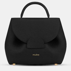 Polene Numero-un-nano Grained Black Edition Calfskin Handbag, Satchels - Luxury Closet