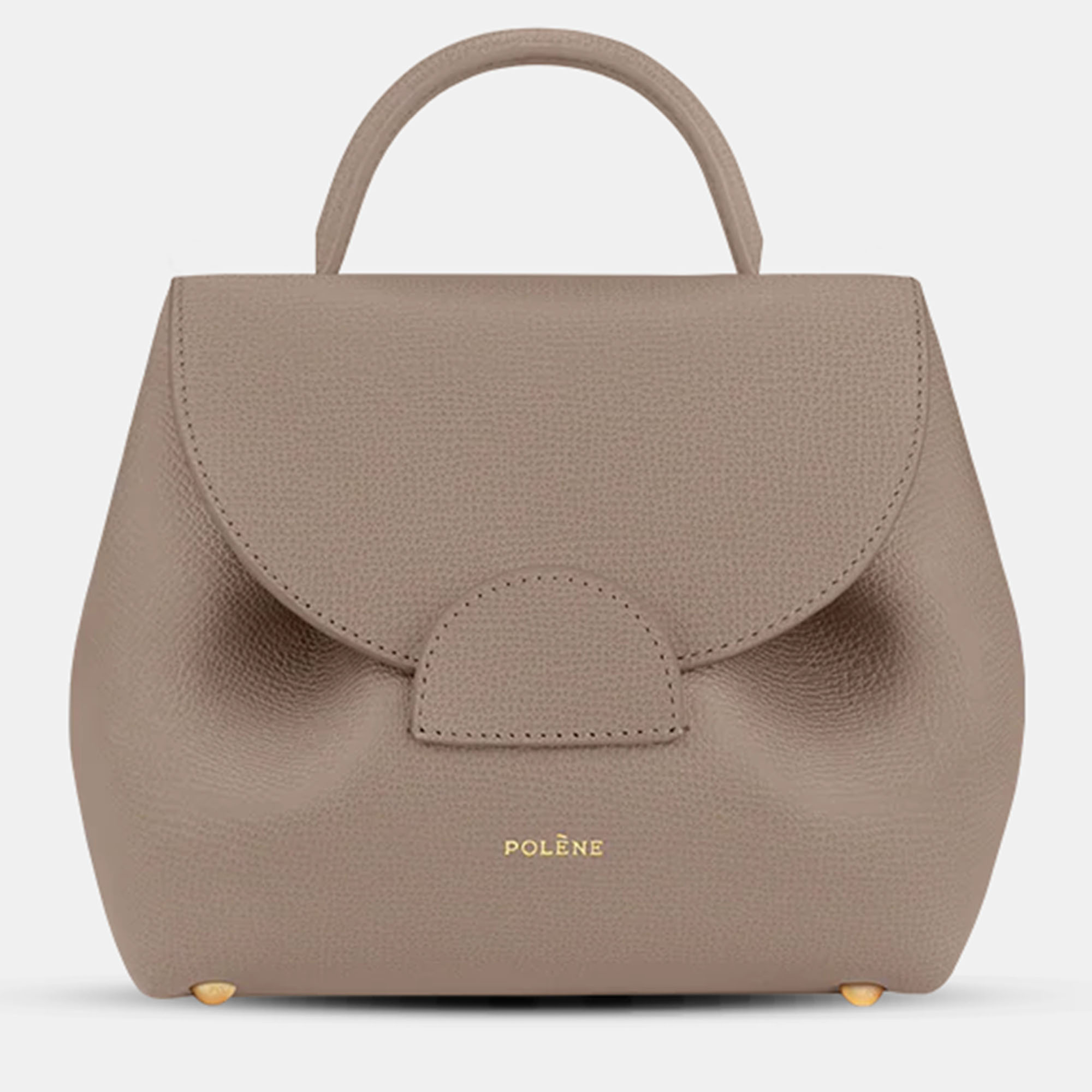 Polene Numero-un-nano Grained Taupe Edition Calfskin Handbag, Satchels - Luxury Closet