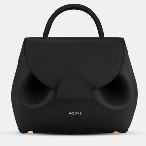 Polene Numero-un-nano Smooth Black Edition Calfskin Handbag, Satchels - Luxury Closet