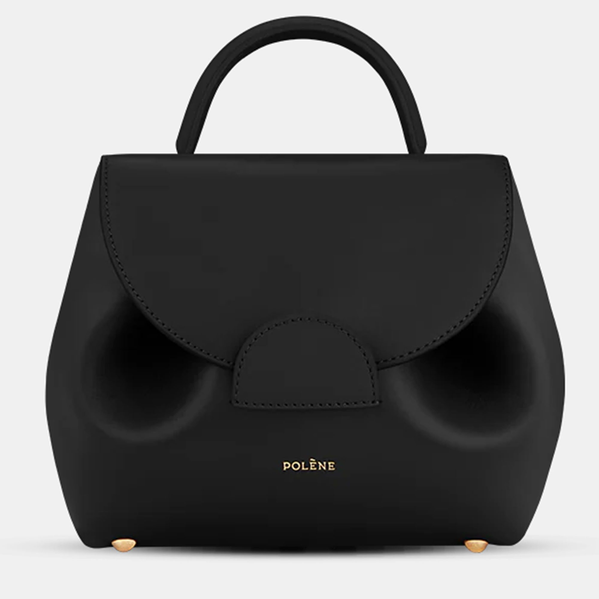 Polene Numero-un-nano Smooth Black Edition Calfskin Handbag, Satchels - Luxury Closet