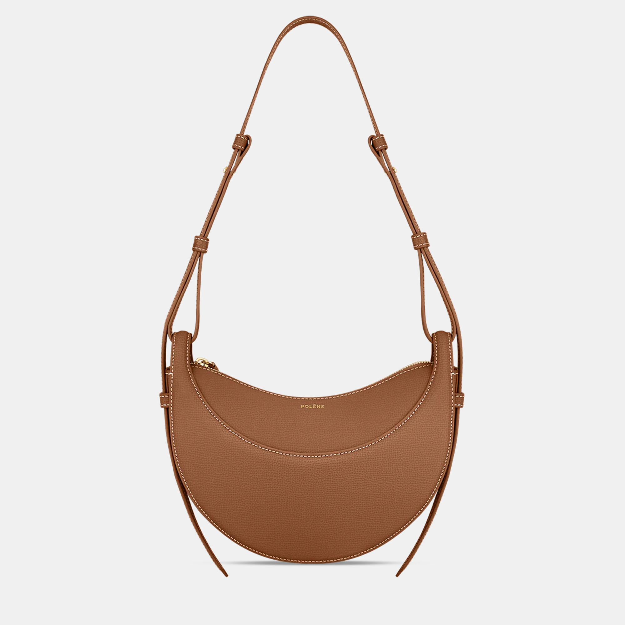 Polene Numero-Dix Camel Grained Edition Calfskin Handbag, Handbags - Luxury Closet