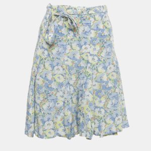 Polo Ralph Lauren Multicolor Floral Printed Crepe Wrap Mini Skirt S, Skirts - Luxury Closet