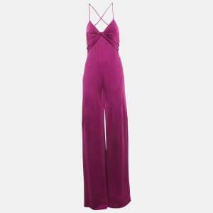 Ralph Lauren Violet Jersey Strappy Jumpsuit M, Suits - Luxury Closet