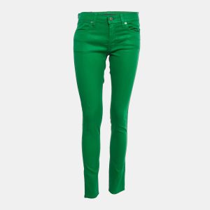 Ralph Lauren Green Stretch Cotton Skinny Jeans M/Waist 29", Jeans - Luxury Closet