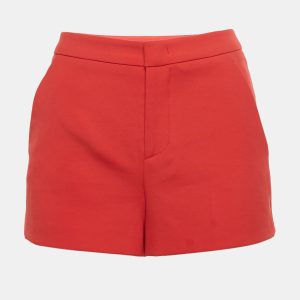 RED Valentino Red Crepe High Waisted Mini Shorts S, Shorts - Luxury Closet
