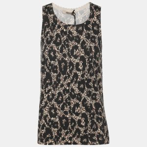 Roberto Cavalli Multicolor Animal Print Wool Blend Sleeveless Top M, Shirts & Tops - Luxury Closet