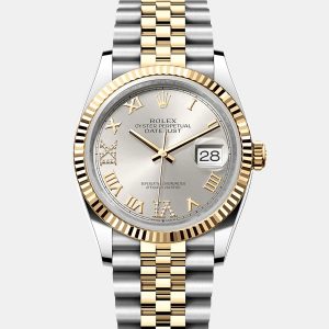 Rolex Datejust 126233-0031 Automatic Silver Diamond 18K Yellow Gold Stainless Steel Women&rsquo;s Wristwatch 36 mm, Watches - Luxury Closet