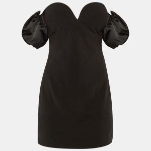 Ronny Kobo Black Crepe Andrea Off-The-Shoulder Mini Dress M, Dresses - Luxury Closet