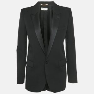 Saint Laurent Paris Wool Button Front Tuxedo Jacket M, Coats & Jackets - Luxury Closet