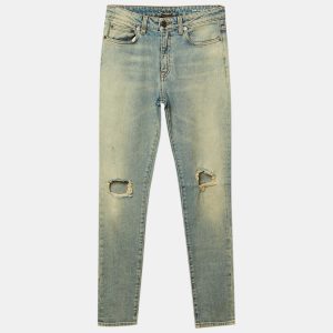 Saint Laurent Paris Pale Blue Denim D05 Skinny Jeans S/Waist 28", Jeans - Luxury Closet