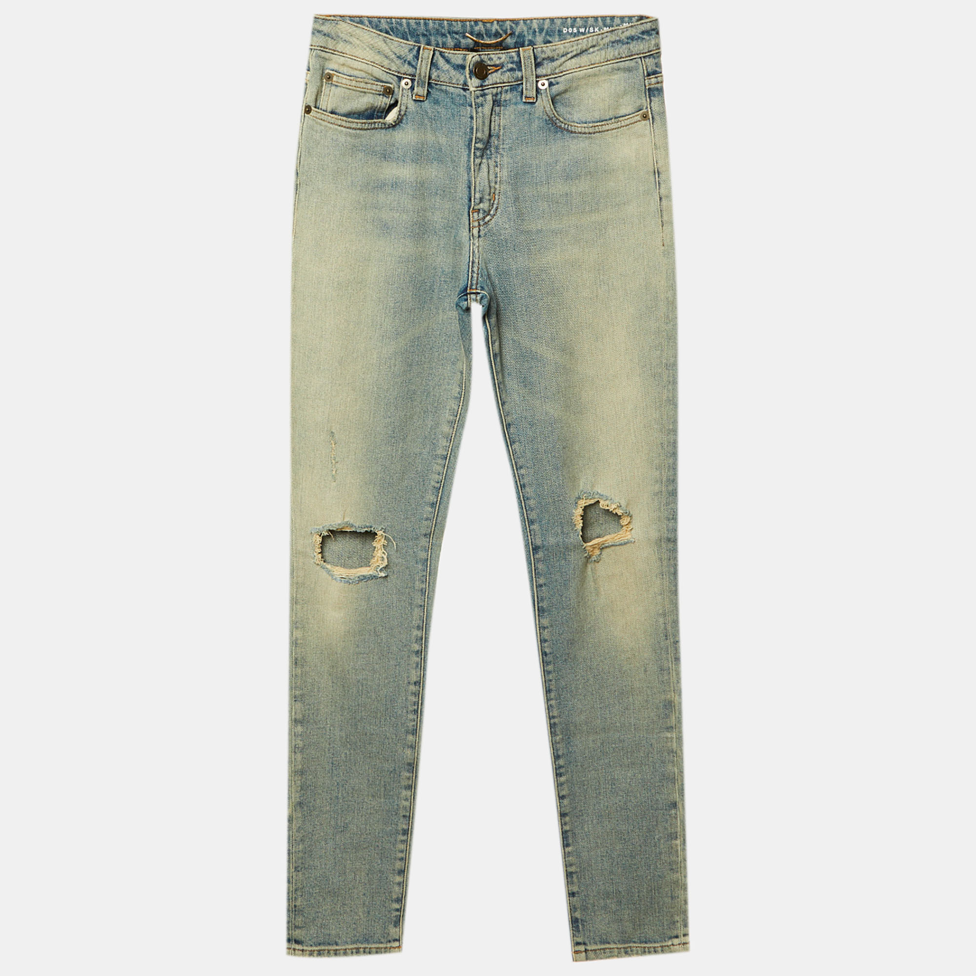 Saint Laurent Paris Pale Blue Denim D05 Skinny Jeans S/Waist 28", Jeans - Luxury Closet