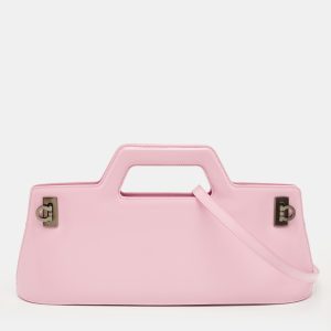 Salvatore Ferragamo Light Pink Leather Wanda East-West Bag, Tote Handbags - Luxury Closet