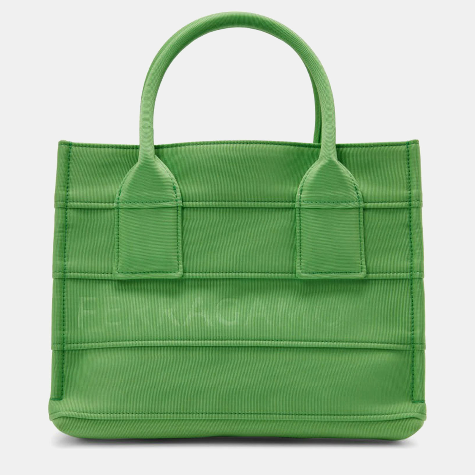 Salvatore Ferragamo S Beach Green Canvas Tote Bag, Tote Handbags - Luxury Closet