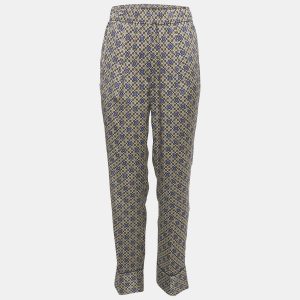 Sandro Multicolor Floral Print Satin Danny Trousers M, Clothing - Luxury Closet