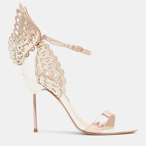Sophia Webster Evangeline Gold Leather Sandal, Pumps - Luxury Closet