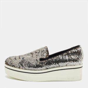 Stella McCartney Gold/Silver Sequin Binx Sneakers Size 40, Athletic Shoes & Sneakers - Luxury Closet