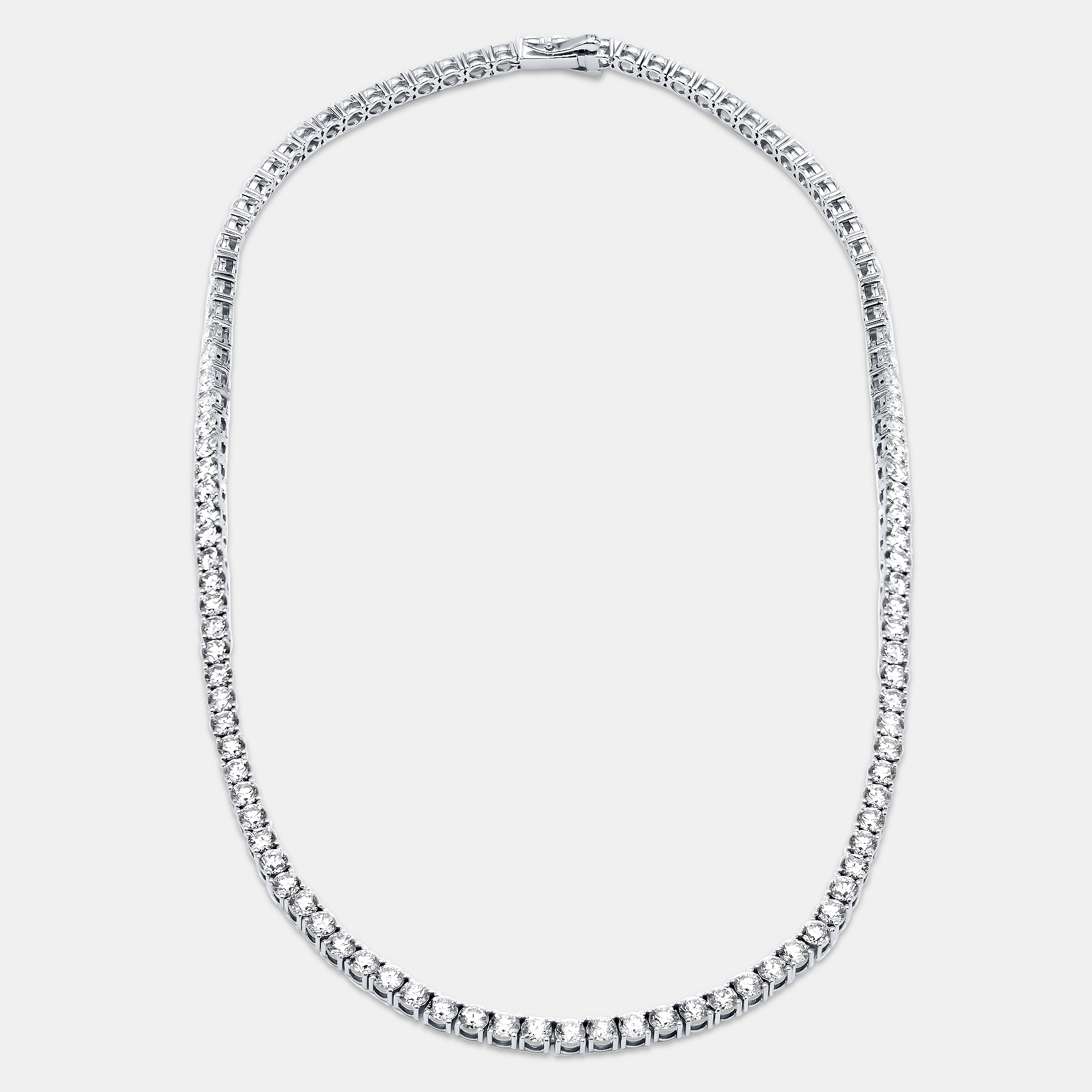 20 cts Round Lab Grown Diamond 18k White Gold Necklace, Necklaces - Luxury Closet