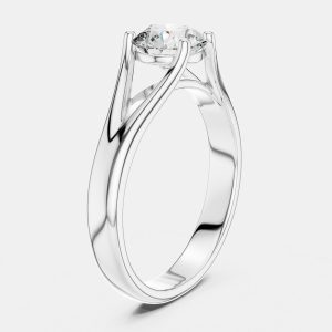 5.00 ct Round 18k White Gold Solitaire Lab Grown Diamond Band Size 53, Rings - Luxury Closet