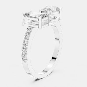 6.2 cts Multi-Shape 18k White Gold Lab Grown Diamond Ring Size 53, Rings - Luxury Closet