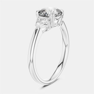 2.00 cts Cushion & Triangle Cut 18k White Gold Lab Grown Diamond Ring Size 53, Rings - Luxury Closet