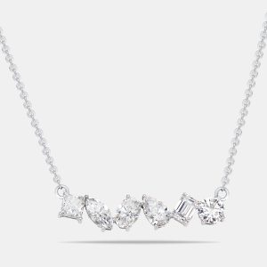 3 cts Lab Grown Diamond 18k White Gold Necklace, Necklaces - Luxury Closet