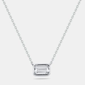 1.2 cts Lab Grown Diamond 18k White Gold Necklace, Necklaces - Luxury Closet