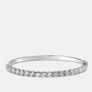 4.00 cts Round Lab Grown Diamonds 18k White Gold Bracelet, Bracelets - Luxury Closet