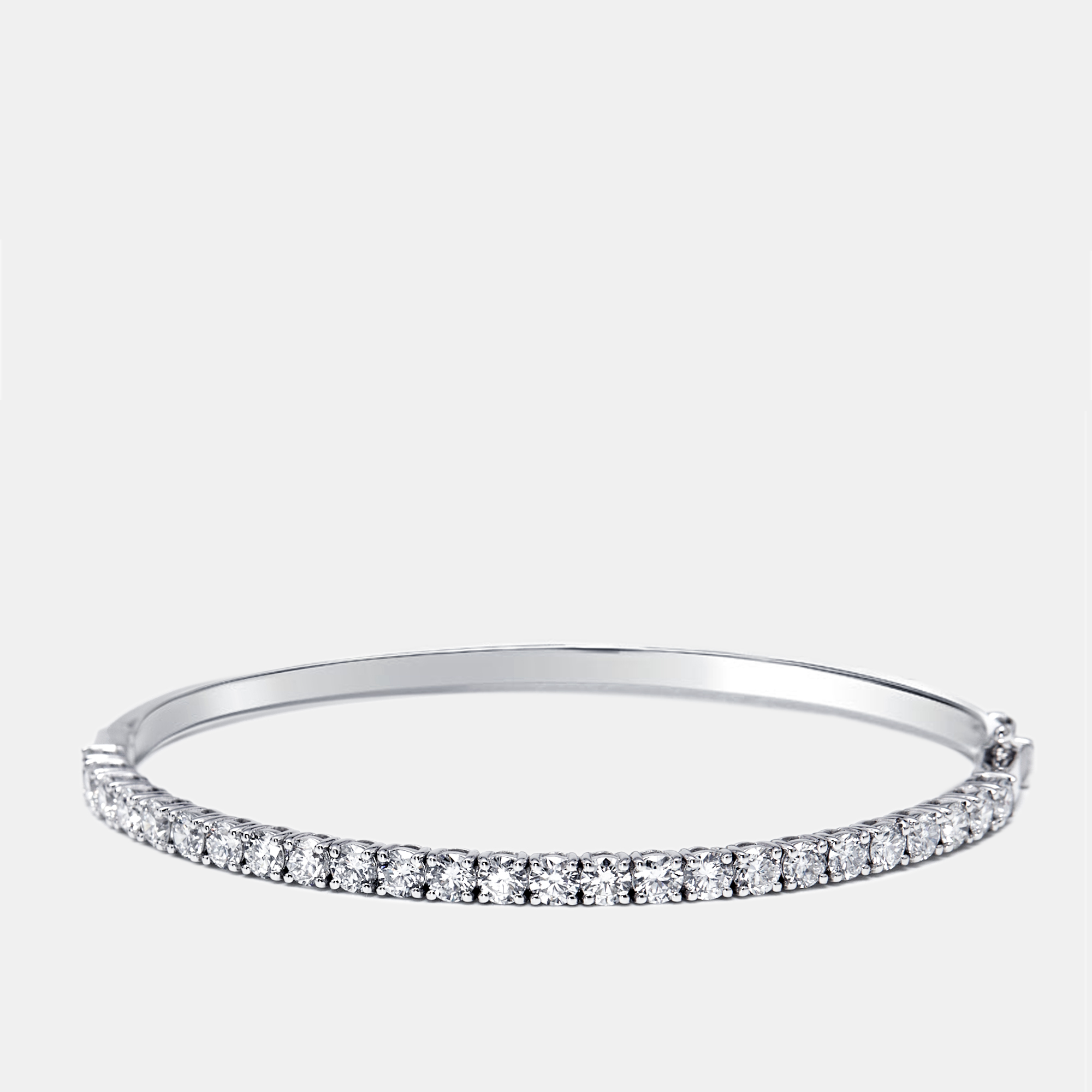 3.8 cts Round Lab Grown Diamonds 18k White Gold Bracelet, Bracelets - Luxury Closet