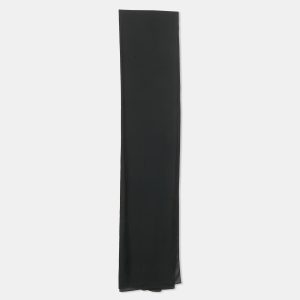Valentino Black Logo Silk Scarf, Scarves & Shawls - Luxury Closet