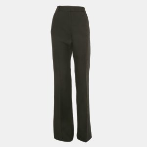 Valentino Black Wool Straight Formal Trousers M, Clothing - Luxury Closet