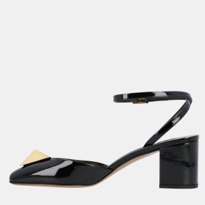 Valentino One Stud EU 38 Black Leather Pumps, Pumps - Luxury Closet