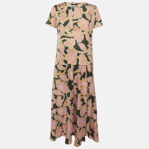 Weekend Max Mara Pink Printed Cotton & Silk Co-Ord Set XS/S, Suits - Luxury Closet