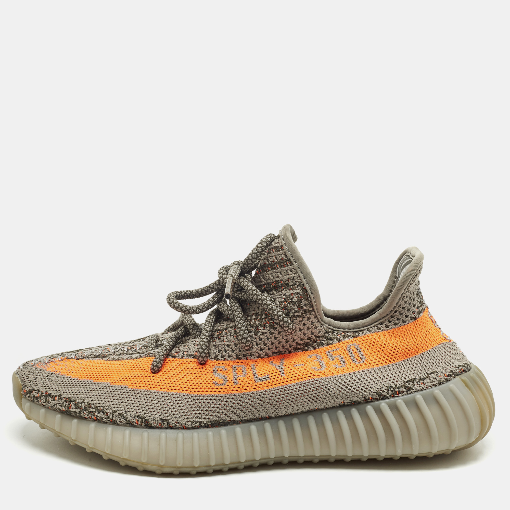 Yeezy x Adidas Boost 350 V2 Beluga Reflective Size 40 Grey/Orange Knit Fabric Low Top Sneakers, Athletic Shoes & Sneakers - Luxury Closet