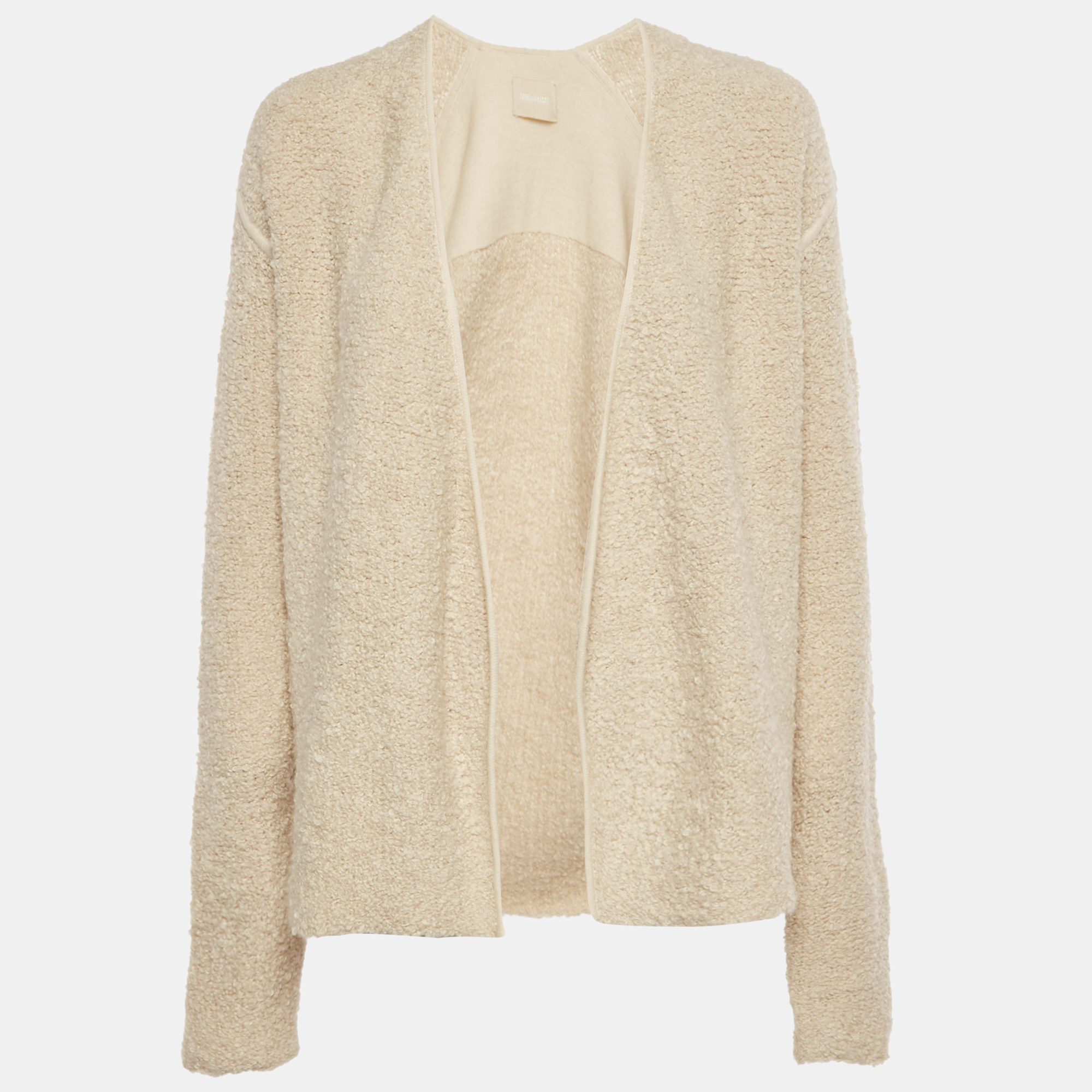 Zadig & Voltaire Cream Boucle Open Front Daphnee Cardigan L, Sweaters & Cardigans - Luxury Closet