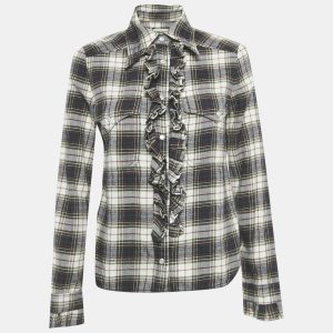 Zadig & Voltaire Green Checks Cotton Trissy Carreaux Shirt XS, Shirts & Tops - Luxury Closet