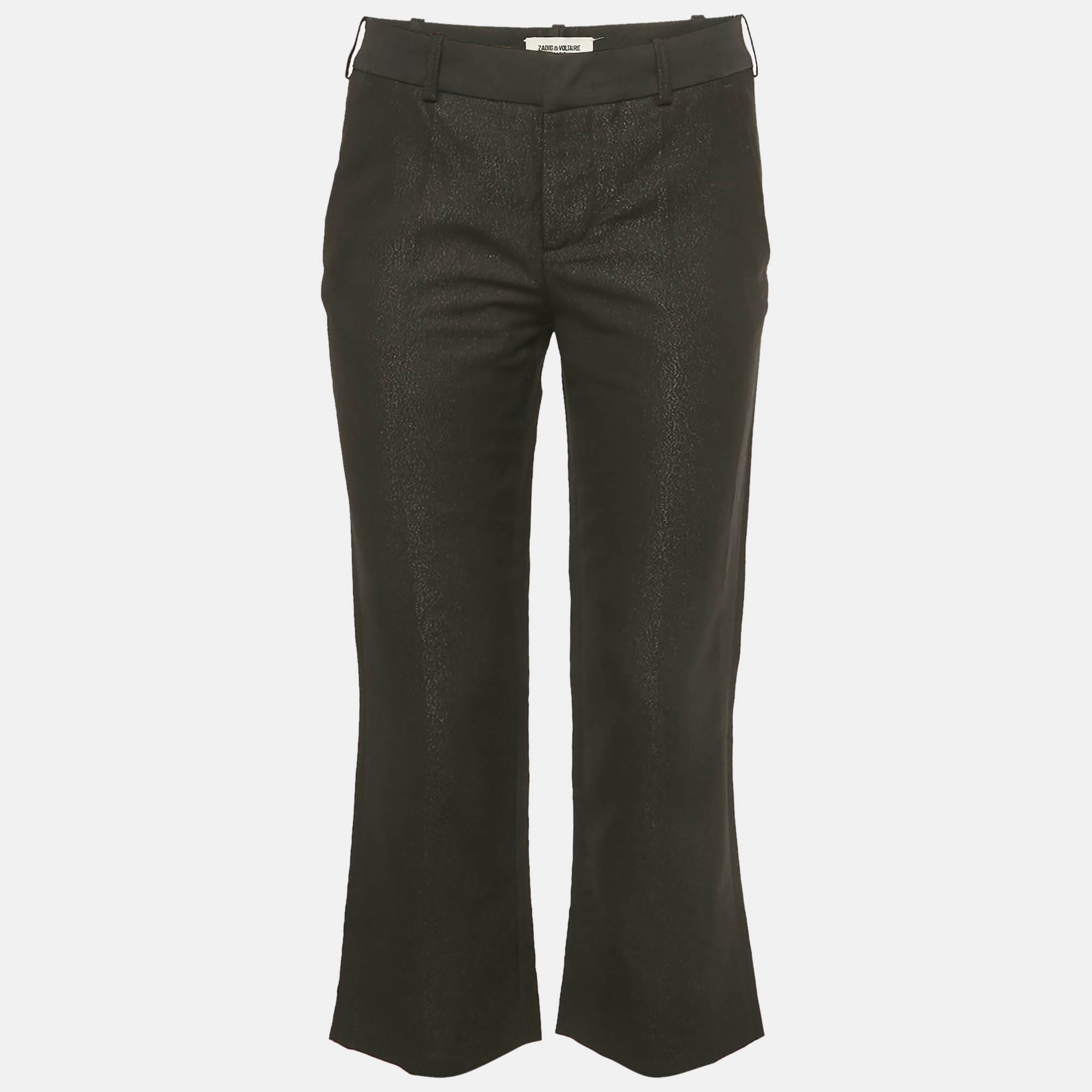 Zadig & Voltaire Black Lurex Posh Bright Trousers S, Clothing - Luxury Closet