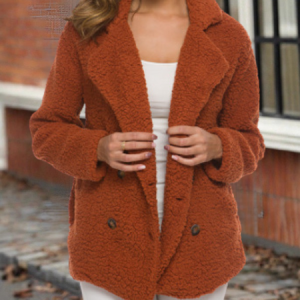 Women Spring/Fall Outerwear Vintage Split Joint Plain Long Sleeve Stand Collar Jacket, JustFashionNow Jackets, color:Orange|size:5XL,