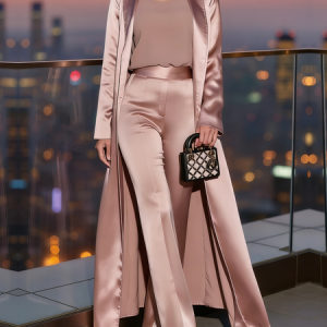 Urban Plain Lapel Collar Trench Coat, Coats, color:Pink|size:XXL, Stylewe