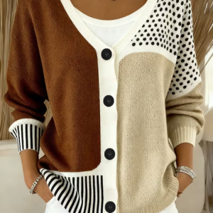 Women Abstract Long Sleeve Comfy Casual Cardigan, Cardigans, color:As Picture|size:5XL, catalog Noracora shop