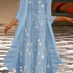 Women Striped Two-Piece Set Daily Three Quarter Sleeve Casual Spring/Fall Coat With Skirt Matching Set, Sets, color:Blue|size:XXL, catalog Noracora shop