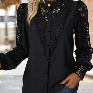Elegant Lace Long Sleeve T-shirt, T-shirts, color:Color4|size:3XL, catalog Noracora shop