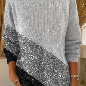 Women Abstract Long Sleeve Comfy Casual Printing Sweater, Hoodies & Sweatshirts, color:Gray|size:5XL, catalog Noracora shop