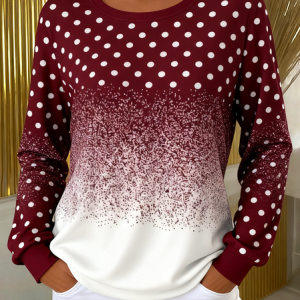 Vintage Crew Neck Gradient Pattern Sweatshirt, Hoodies & Sweatshirts, color:Color1|size:3XL, catalog Noracora shop